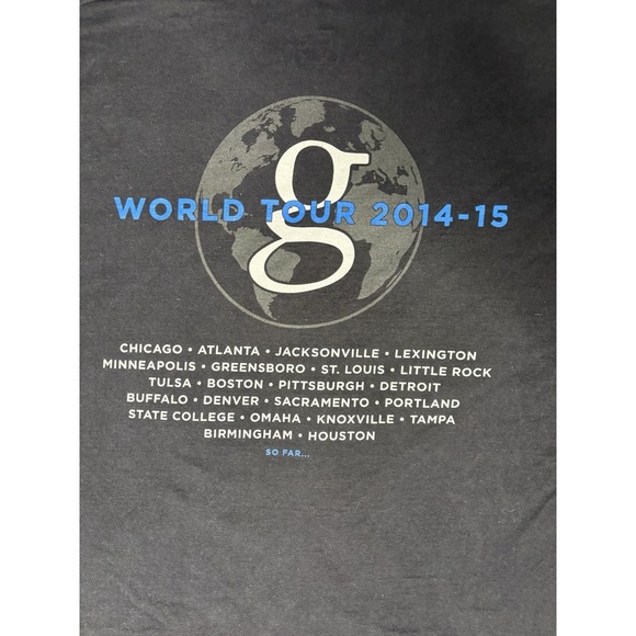 Garth Brooks World Tour 2015-16 T Shirt Men's Size 2XL Black Short Sleeve - Picture 7 of 7